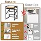 Rouzin Waschmaschine Trockner Schrank, Waschmaschinenregal 2 Ebenen, Verstellbares Stapel-Set über Waschmaschinen, Tragfähigkeit 370 kg für Badezimmer Waschküche 73 * 63 * 105cm