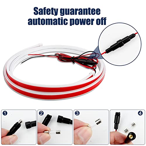 Car Led Hood Light Strip, 70 Inch 12V Flexible Waterproof Daytime Running Lights For Car, Universal Engine Cover Decoration Accessories For Cars, Suvs, Trucks, Dynamic Scan Start-Up Effect (White) #TOP7