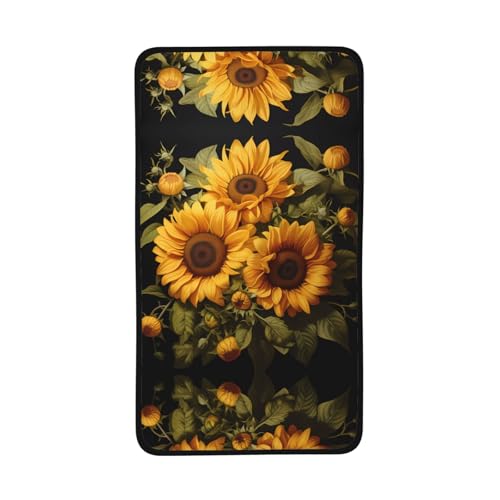 WZYCWB with The Yellow Sunflower Printed Quick-Drying Towel - 16x28 inch Absorbent Sports Towel, Suitable for Travel, Gym, Outdoor Camping, etc.