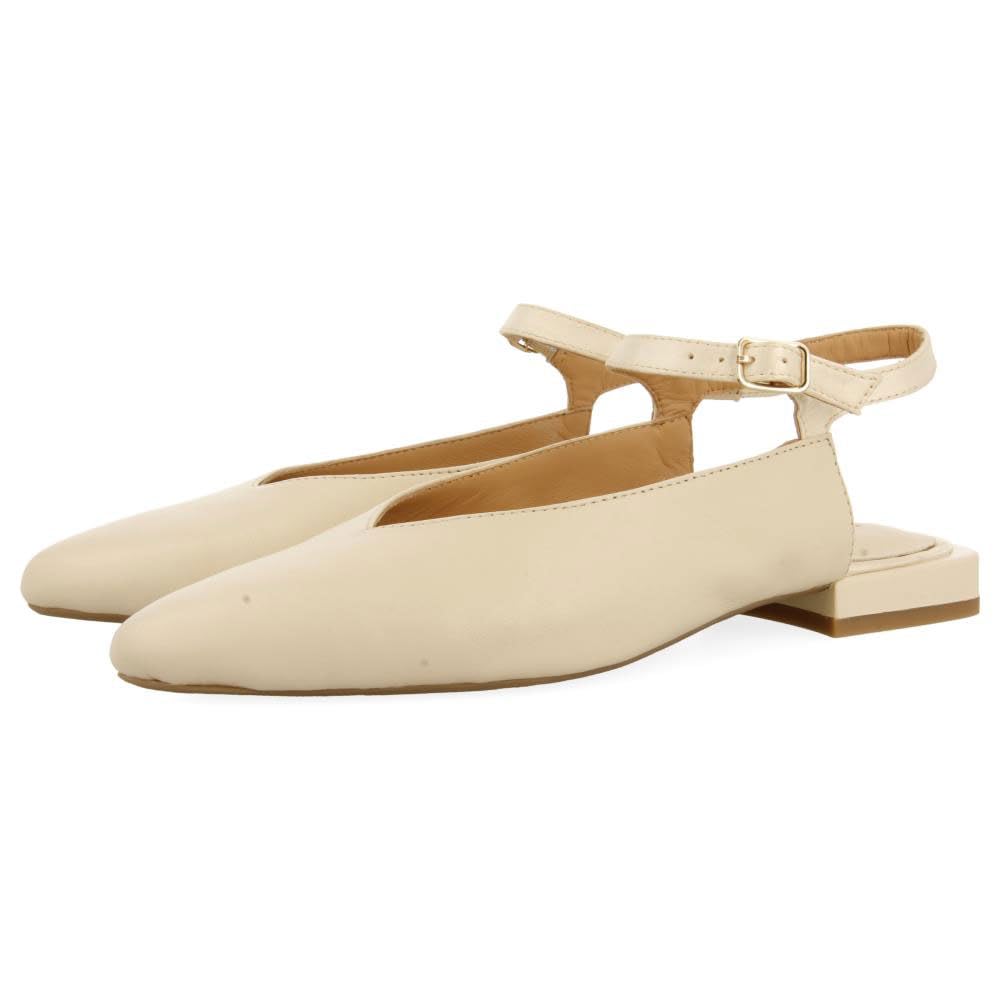GIOSEPPO Averill Women's Mary Jane Flat Shoes, Ivory White, 7 UK