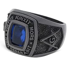 Mortality Masonic Ring, Freemason Ring, Silver Scottish Rite Ring, Freemasonry Ring for Men, Craft Lodge Ring, Gold Coated Signet Ring