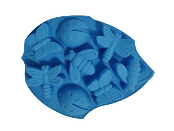 Esslly 8 Cavity Insects Silicone Chocolate Mould (Size 26.5 x 20 cm) - Perfect for Candy, Jelly, Fondant, Gummy Bears, Resin Art - DIY Treats for Fun and Creative Desserts