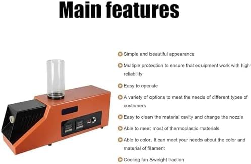 3D-Druck-Filament-Extruder-Maschine, elektrischer Recycling-Wickler für PLA, ABS, PVA, HIPS und Acetat-Filament, effizientes Materialrecycling-Werkzeug