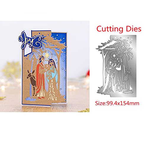 Religious Holy Faimly Nativity Dies For Card Making Christmas Metal Cutting Dies For Diy Scrapbooking Paper Crafting Arts Crafts Embossing Stencil Die Cuts Punch Template Moulds Scrapbook Album Decor #TOP3