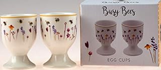 Busy Bees Design Fine China Set of 2 Egg Cups by Lesser & Pavey