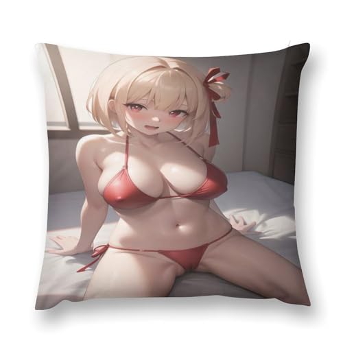 リコリスリコイル 錦木千束 井ノ上たきな 抱き枕カバー 車載抱枕 クッションカバー 店飾り インテリア 座布団 雑貨 可愛 アニメ グズ い背当て飾り 萌えグッズ 枕カバー 20 "x20 "