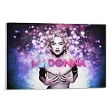 Fuzawet Peintures sur Toile Madonna Ciccone Chanteuse Européenne Et Américaine Acteur Pop Queen Photo Superstar Magazine Girlts 30X50cm sans Cadre
