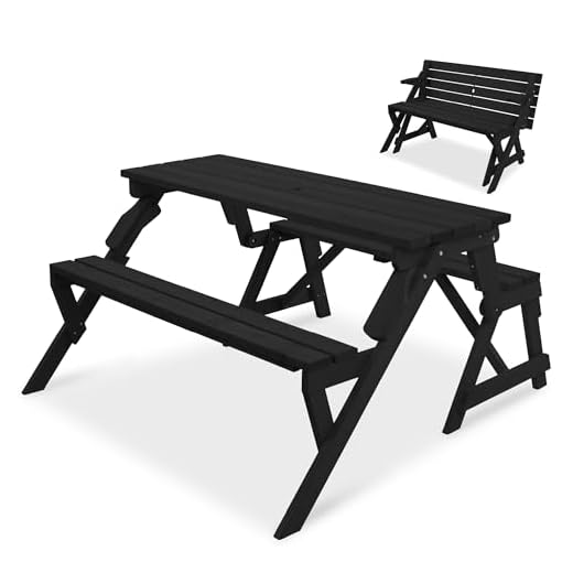 Transforming Outdoor Picnic Table and Bench