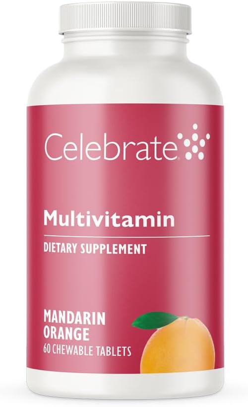 Celebrate Vitamins Bariatric Multivitamin Chewable, Iron Free - Post Gastric Bypass & Sleeve Gastrectomy Supplement for Men & Women - Essential Minerals & Vitamin A, B, D & E - Grape (180 Tablets)