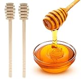 GIYOMI Wooden Honey Dipper Stick for Honey Jar Dispense Drizzle Honey,2 Pcs 6.3 Inch / 16cm Honey Di