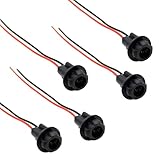 Ferianl 5PCS 194 Bulb Socket with Wire Pigtail, T10 Extension Harness Plugs Connectors Wiring Sockets, Universal Tail Light and Side Marker Light Socket Adapter for Car, Sedan, Truck