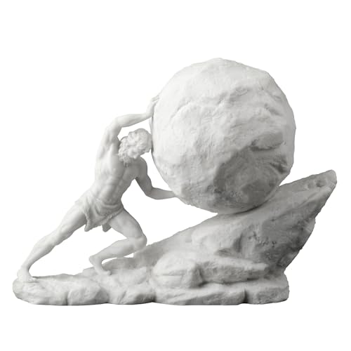 Veronese Sisyphus Resin Statue Marble Finish Home Decor
