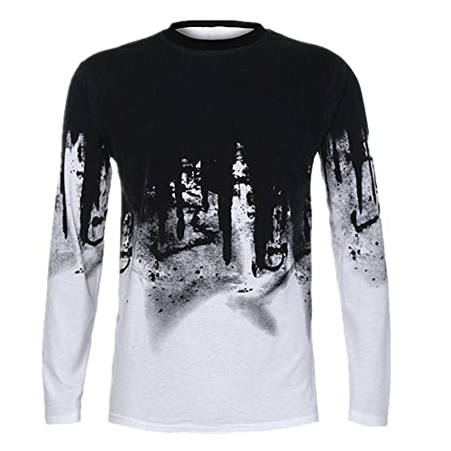 N\P Spring Men Camouflage Impreso Hombre Streetwear Manga Larga