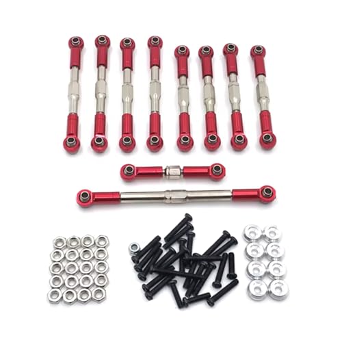 RC�X�e�A�����O�o�[ For WPL 1/16 C14 C24 B24 For JJRC FY For Henglong �����[�g�R���g���[���J�[���^��??�A�b�v�O���[�h�����\�v�����b�h�X�e�A�����O�p�[�c�L�b�g�p(Red)