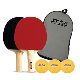 STAG ICONIC Club Table Tennis Playset | 2 Beginner-Friendly Ping Pong Rackets & 3 ABS Balls | TT Bat Set with Superior Control | Perfect for Home, School & Recreational Play