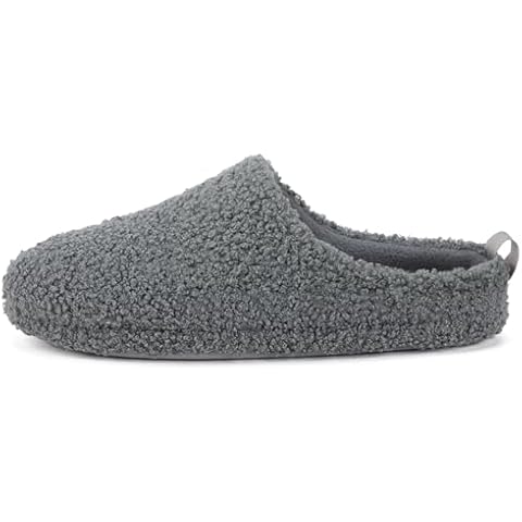 LazyStep Women's Lottie Slide Slippers, Open Back Slip-On Indoor Cozy and Comfy House Shoes(2024, Size 5-6, Grey) Cover
