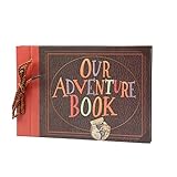 Yoyakie Nuestro Libro de Aventuras Pixar Up Themed Scrapbook Bodas y Aniversario Album Memory Memory Keepsake Sweet Regalo, 40pages (29x19cm), álbum de Fotos