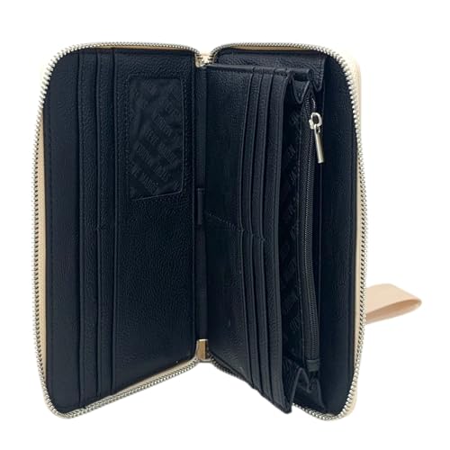 Image of Steve Madden Bzip-Web Zip Around Wristlet (Tapioca, One Size)