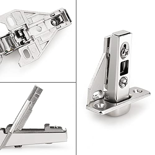 Probrico Soft Opening Kitchen Cabinet Hinges 2 Pairs (4 Pieces), Brushed Satin Nickel Face Frame Mounting Concealed Hinges For Kitchen Cupboard Hardware, With Mounting Screws #TOP2