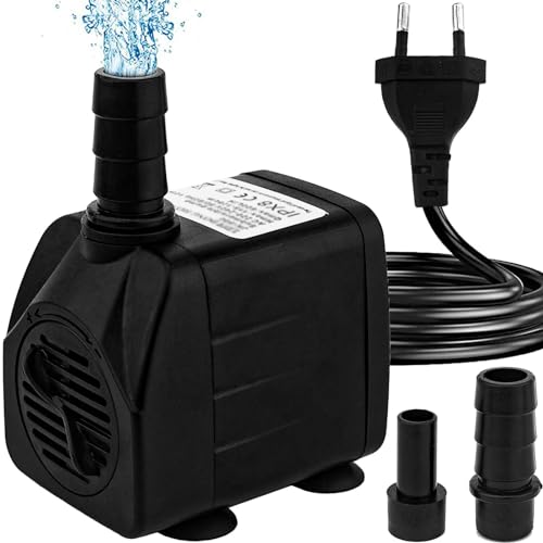Galileo Play for Future – Mein Garten Set, Experimentierkasten für Pflanzen-Fans, Wissenschaft für Zuhause, ideal als Geschenk, Botanik & Biologie für Kinder ab 7 Jahren von Clementoni 59207 2 Mini Wasserpumpen(600L/H, 10W), Ultra Leise Aquarium pumpe mit hohem Hub, brunnenpumpe mit 1,5 m Netzkabel, 2 Düsen für Aquarien, Teich, Brunnen, Statuen, Hydrokultur