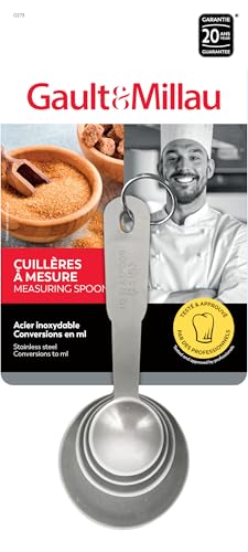GAULT&MILLAU - Cuillères à Mesure Inox - Précision et durabilité - Parfait pour doser vos ingrédients - Lot de 1, Argenté
