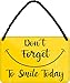 schilderkreis24 – Blaszana tabliczka z napisem "Don't Forget to Smile Today" Dekoracja miłość szczęście życie pozytywne myślenie tabliczka wisząca pomysł na prezent urodziny Boże Narodzenie 18 x 12 cm