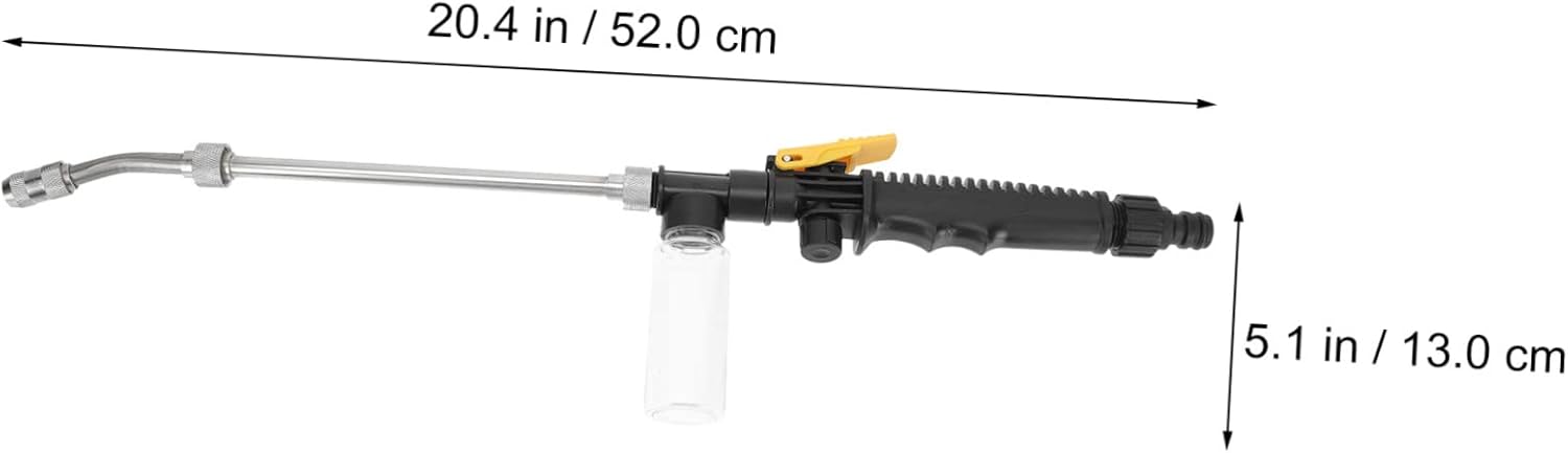 Toyvian 1pc High-pressure Sprayer Nozzle for Car Washing Water Tool for Garden Irrigation and Cleaning Ergonomic Handle Easy to Install for Vehicles and