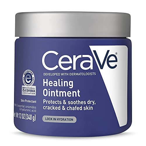 Image of CeraVe Healing Ointment | 12 Ounce | Cracked Skin Repair Skin Protectant with Petrolatum Ceramides | Packaging May Vary (Pack of 2)