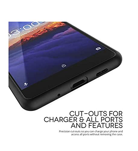 Image of Mobile Back Cover Case for Nokia 3.1 (Silicone Case|CameraProtection|Black SC1510)