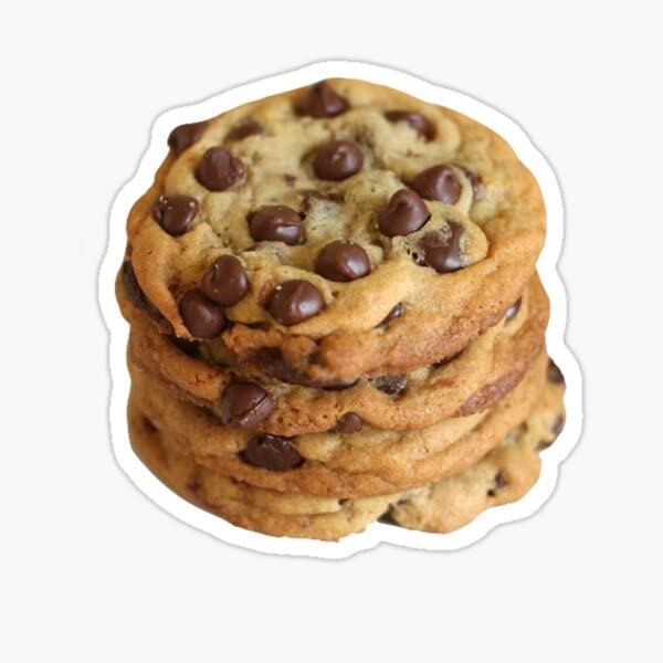 Chocolate Chip Cookies Stacked Treats Cookie Vinyl Sticker (6" inches)