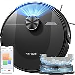 Ultenic Robot Vacuum Cleaner with Mop 8000Pa/200Mins, Precision LiDAR Navigation, 3 in 1 Sweep & Mop Robot,5 Maps, No-go Zone, App Control for All Floor, Carpet & Pet Hair