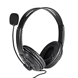 Generico Juego de auriculares para computadora - Auriculares USB para portátil con micrófono | Cómodos auriculares de computadora con silenciamiento moderno para VoIP Skype MS Teams Conference Class