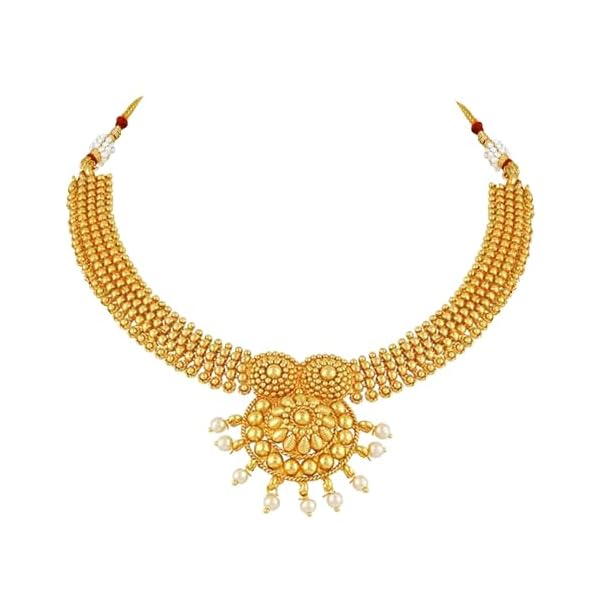 Peora Golden Indian Traditional Gold Plated Wedding Bridal Dulhan Jewellery Set Gift for Women Girls - Image 8