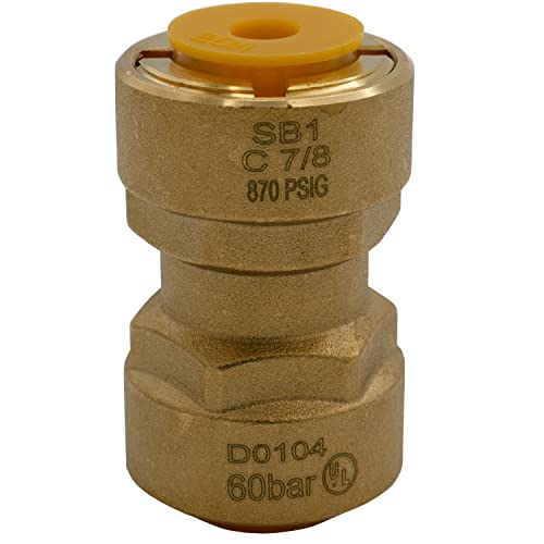 Image of Supplying Demand SB1 7 /8 Inch Quick Connect HVAC Brass Coupler Fitting