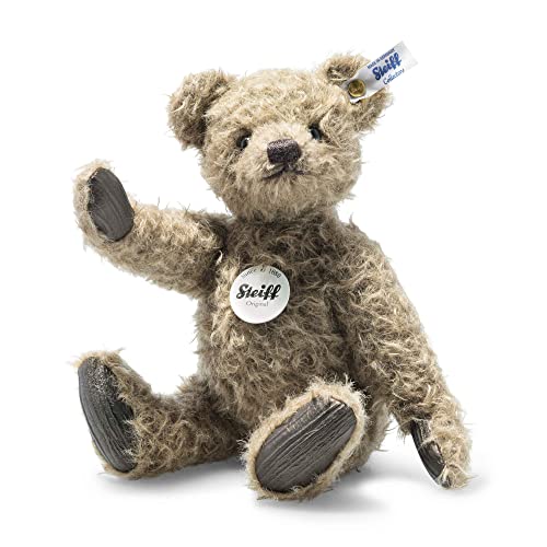 Steiff Howie Teddy Bear, Made from Soft Mohair, Premium Collectible Plush, Caramel Brown, Small