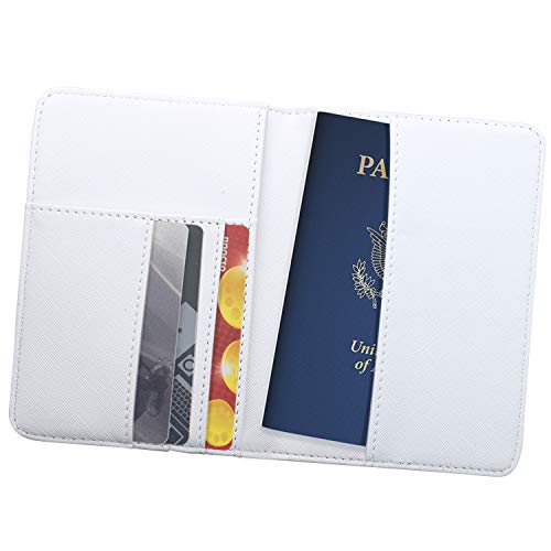 2 Pieces Bridal Passport Covers Holder Travel Wallet Passport Case (White And Grey) #TOP3
