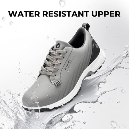Fitville Mens Golf Shoes Extra Wide Fit With Spikes Professional Spiked Golf Shoes For Men V2 - 6