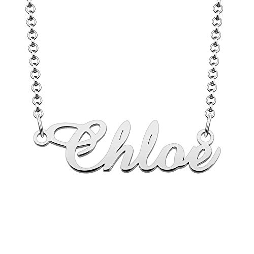 925 Sterling Silver Custom Pendant Personalized Name Necklace for Women Men - Main Image