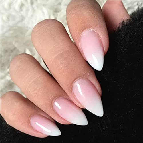 Votacos Press On Nails Short Almond Fake Nails Nude False Nails With Preppy Design Glossy Stick On Nails For Women 265 #TOP1