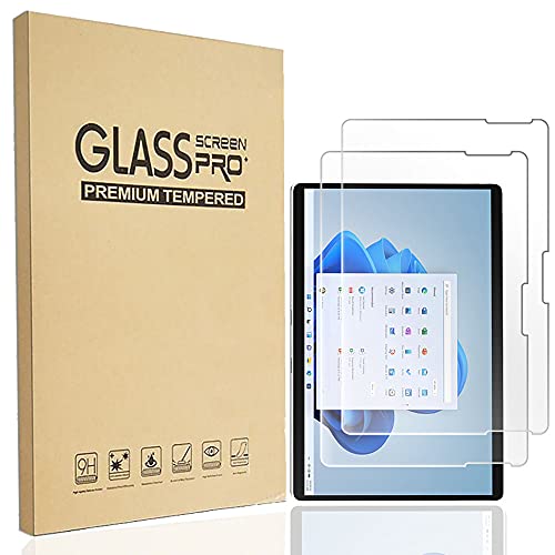 【2枚セット】RuiMi FOR surface pro 9 / Pro 8 / surface pro X 2021 13インチ 用のガラス 保護フィルム 硬度9H 超薄型 0.33mm FOR Surface Pro 8 2021 13インチ 用のガラスフィルム 貼り付け フィルム FOR Surface Pro 8/ surface pro X 2021 13インチ 用の強.化ガラス 指紋防止 気泡ゼロ 飛散防止 簡単貼り付けフィルム