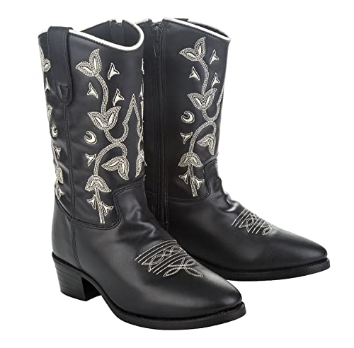 TuffRider Children's Black Floral Western Boot