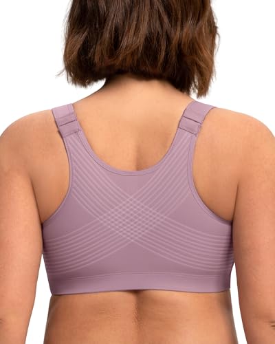 Image of HSIA Posture Bras for Women - Front Closure Bra for Women No Underwire Back Support Plus Size Full Coverage Bra