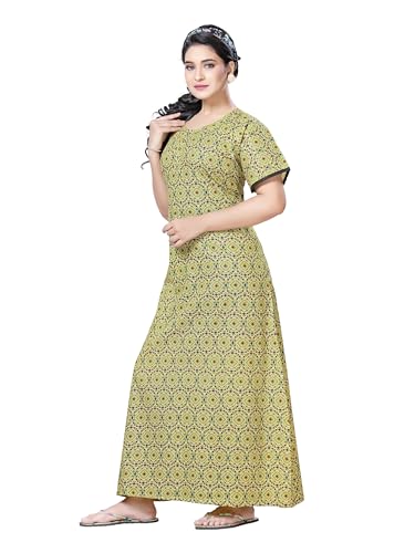 Image of PNAEONG Women's Cotton Long Maxi Night Gown Nighty Dress Stylish Super Soft Comfortable