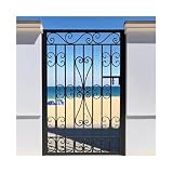 Amplia gama de usos: La puerta para cercas de jardín es perfecta como puerta de entrada metálica, puerta decorativa y puerta de seguridad. La puerta de acero tiene un aspecto clásico que nunca pasa de moda. Elija una solución de cercado atractiva y duradera.