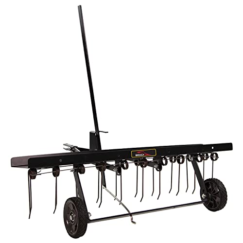 Brinly Dt-402Bh-A Tow Behind Dethatcher With Preassembled Tines & Transport Mode, 40" #TOP2