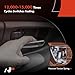 A-Premium Rear Left Driver Side Interior Door Handle Compatible with Ford Taurus 2010 2011 2012, Red Bezel with Chrome Lever, Replace# AG1Z-5421819-AD