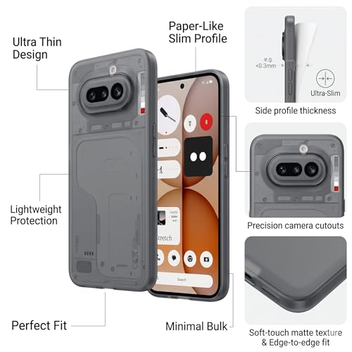 Image of FIRST MART Back Cover for Nothing 4A 5G | Ultra-Thin Frosted Matte Semi-Transparent Silicone Case, Anti-Slip Grip, Precise Fit | Blue
