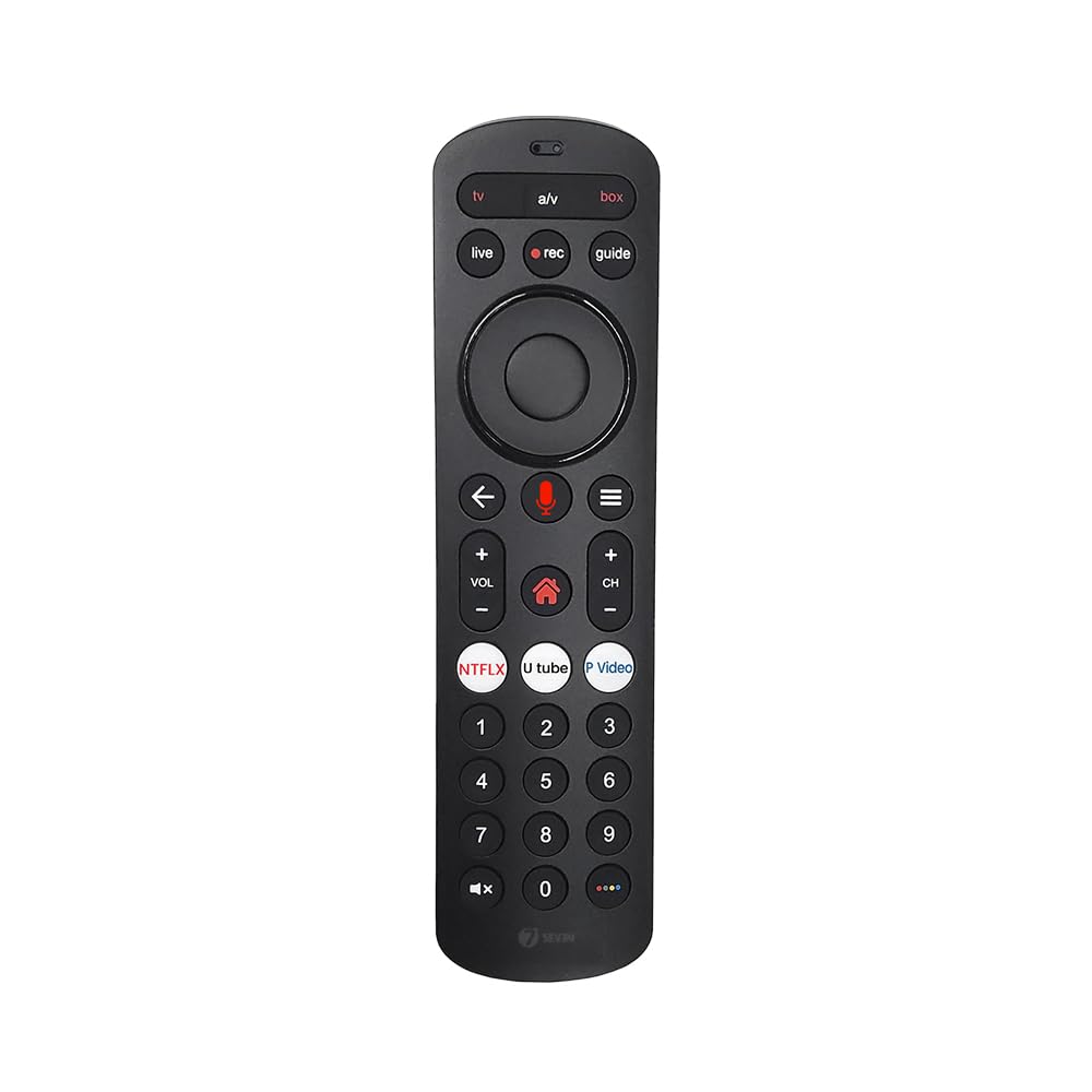 7SEVEN® Compatible with Airtel Xstream Set Top Box Remote Suitable for SD and HD Smart Setup Box with Voice Command, Recording Feature, Streaming Apps - Match Key by Key Exactly with Existing Remote