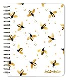Busy Bees | 2026 6 x 7.75 Inch 18 Months Weekly Desk Planner | Foil Stamped Cover | July 2025 - December 2026 | Plato | Planning Stationery