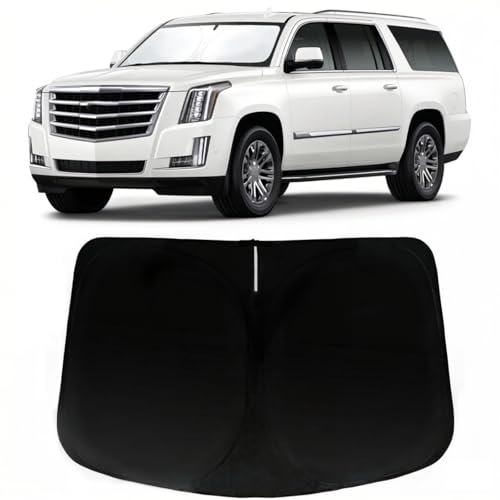 Image of Windshield Sunshades for Cadillac Escalade 2021-2026 Sun Shade | Car Front Window Sunshade with 240T Sun Visor Protector Blocks UV Rays Heat Sun Shield Accessories